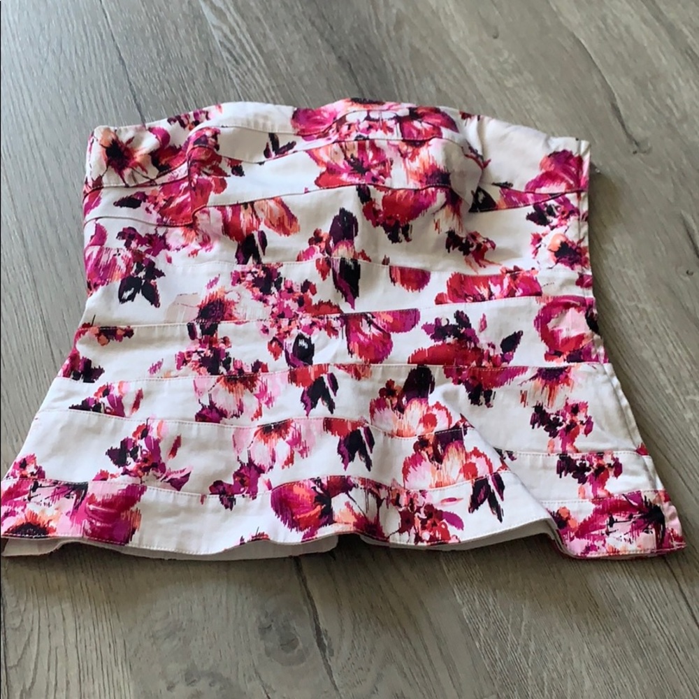 White House Black Market Floral Tube Top